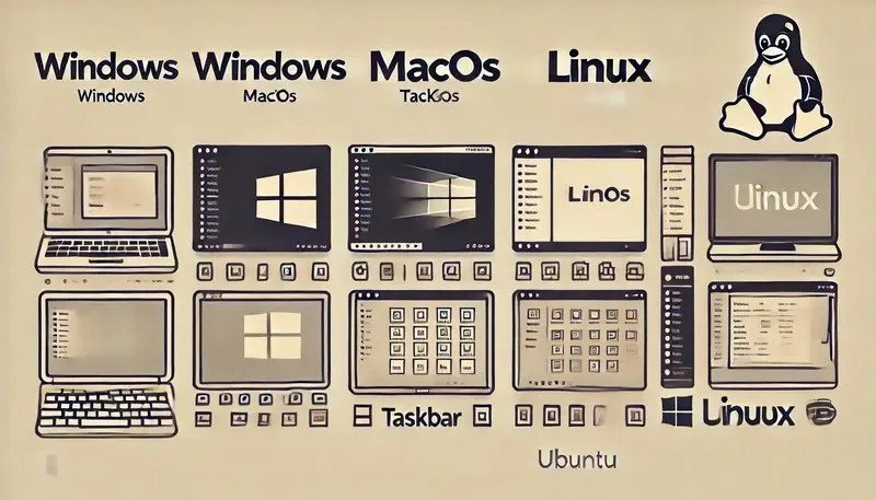 Visualização da área de trabalho do macOS