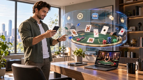 Interface VR de casino