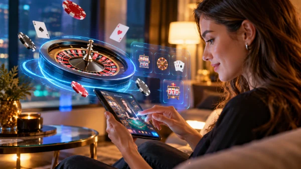 Interface VR de casino